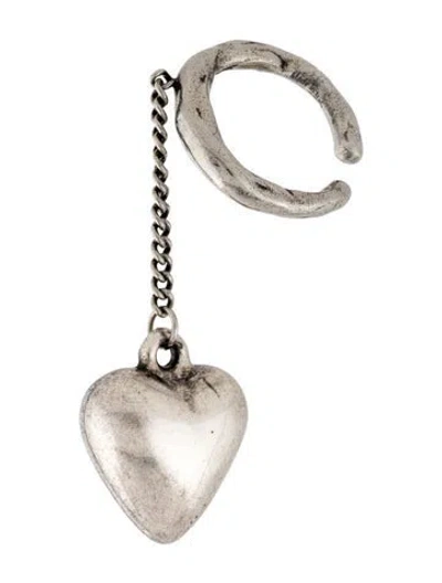 Pre-owned Acne Studios Chained Heart Ear Cuff In Multicolor
