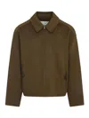 Acne Studios Wool-and-cashmere-blend Jacket In Green