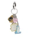 Acne Studios Charm-embellished Keychain In Metallic