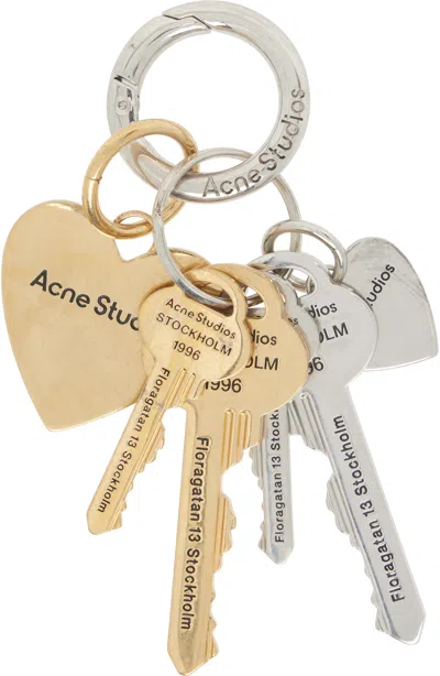 Acne Studios Charm Keychain In Metallic