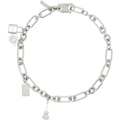 Acne Studios Charm Necklace In Dty Semi Matt Silver