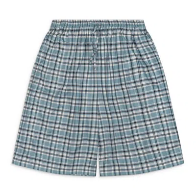 Acne Studios Ressa Straight-leg Checked Casual Shorts In Multi