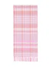 Acne Studios Karierter Schal Mit Fransen In Pink