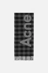 Acne Studios Check Logo Scarf