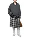 Acne Studios Check Midi Skirt In Multi