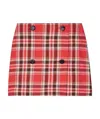 Acne Studios Check-pattern Miniskirt In Red