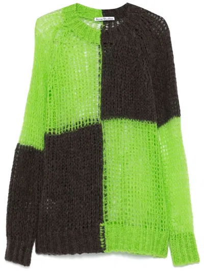 Acne Studios Check-pattern Sweater In Multicolor