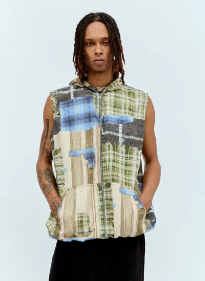 Acne Studios Green Print Hooded Vest