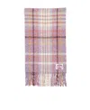 Acne Studios Check-print Wool Scarf In Pink