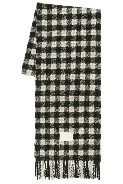 Acne Studios Check Scarf In Black