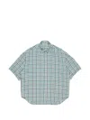 Acne Studios Check Short-sleeve Shirt In Blue