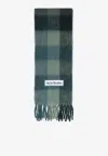 Acne Studios Checked Alpaca Fringed Scarf In Multi