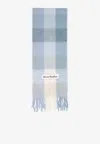 Acne Studios Checked Alpaca Fringed Scarf In Multi
