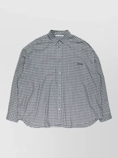 Acne Studios Checked Casual Shirt Button Down Collar In Blue