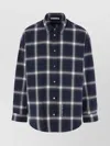 Acne Studios Checked Pattern Button-down Shirt In Blue
