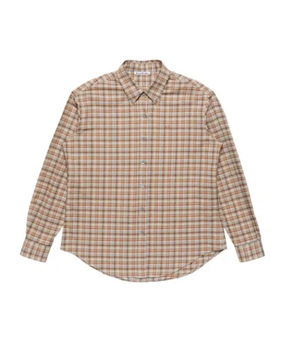 Acne Studios Checked Cottonlinen Shirt In Multi