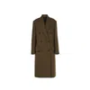 Acne Studios Checked Double Breasted Wool Blend Coat