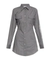 Acne Studios Checked Dress In Gray