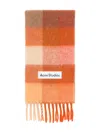 Acne Studios Checked Fringed Scarf In Multi