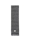 Acne Studios Checked Logo Scarf In Black