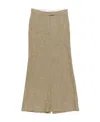 Acne Studios Checked Maxi Skirt In Nude