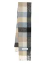 Acne Studios Checked Alpaca And Wool-blend Scarf In Blue