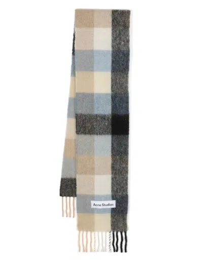 ACNE STUDIOS CHECKED MOHAIR-BLEND SCARF