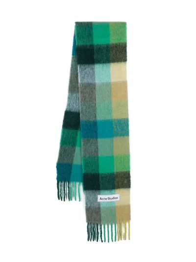 ACNE STUDIOS CHECKED MOHAIR SCARF