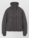 Acne Studios Checked Parka Coat In Gray