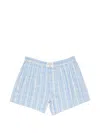Acne Studios Checked-pattern Shorts In Blue