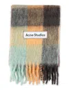 Acne Studios Men Fringed Check Scarf