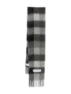 Acne Studios Checked Scarf In Gray