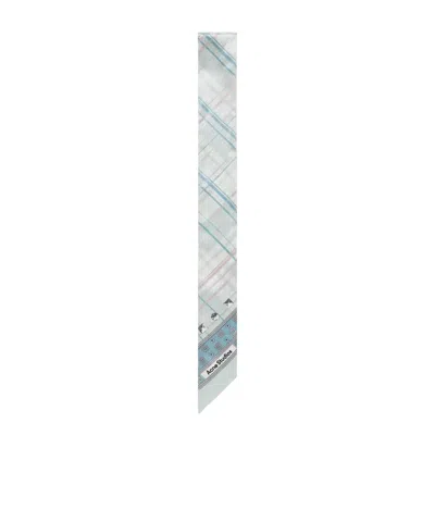 Acne Studios Checked Scarf In Blue