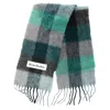 Acne Studios Checked Scarf In Multicolor Mohair In Gray