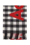 ACNE STUDIOS "CHECKED SCARF WITH LOGO PATTERN"