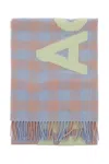 ACNE STUDIOS "CHECKED SCARF WITH LOGO PATTERN"