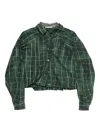Acne Studios Checked Shirt In Green
