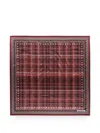 Acne Studios Checked Silk Scarf In White