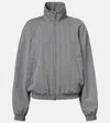 Acne Studios Check Tailored Bomber Jacket In Gray