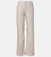 Acne Studios Checked Twill Straight Pants In Neutral