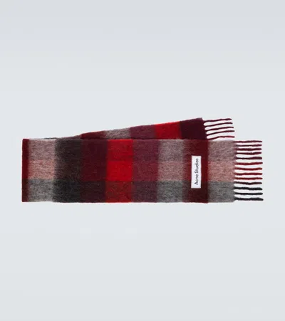 Acne Studios Checked Wool And Mohair Scarf