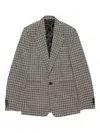 Acne Studios Checked Wool Blazer In Multi