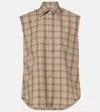 Acne Studios Checked Wool Shirt In Neutral