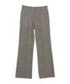 Acne Studios Checked Wool Straight Pants In Gray