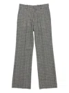 Acne Studios Checked Wool Straight Pants In Green