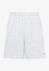 Acne Studios Checkered Bermuda Shorts With Logo In Multi
