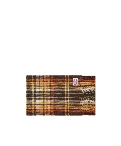Acne Studios Checkered Fringed Scarf In Multicolor