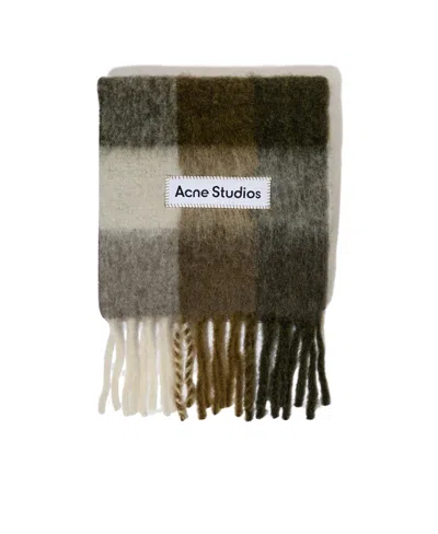 Acne Studios Checkered Scarf In Multicolor