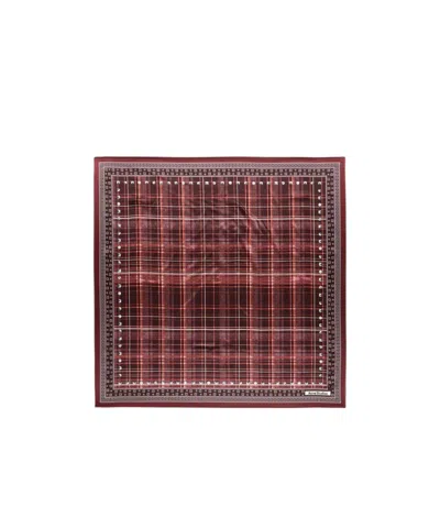 Acne Studios Check-pattern Studded Scarf In Brown