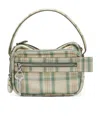 Acne Studios Check-print Leather Cross Body Bag In Neutral